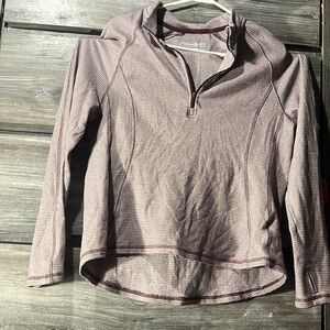Athletic quarter zip,striped